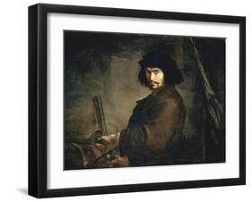 Self-Portrait Dressed as Warrior-Salvator Rosa-Framed Giclee Print