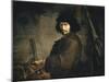 Self-Portrait Dressed as Warrior-Salvator Rosa-Mounted Giclee Print