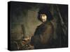 Self-Portrait Dressed as Warrior-Salvator Rosa-Stretched Canvas