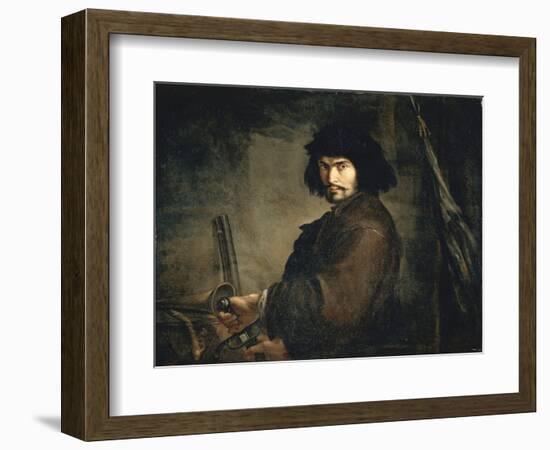 Self-Portrait Dressed as Warrior-Salvator Rosa-Framed Giclee Print