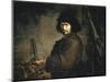 Self-Portrait Dressed as Warrior-Salvator Rosa-Mounted Giclee Print