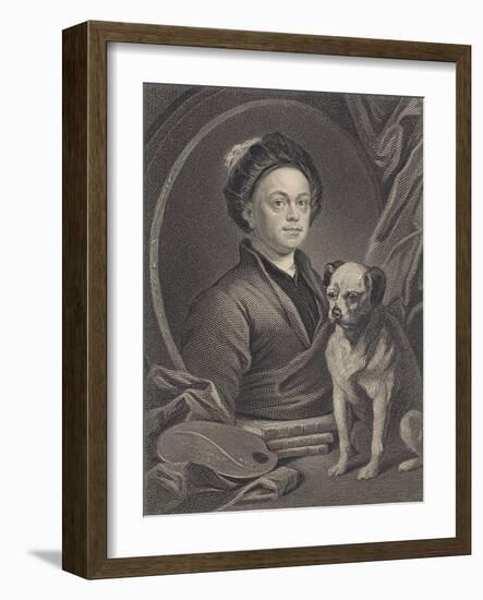 Self Portrait, Engraved by J. Mollison-William Hogarth-Framed Giclee Print