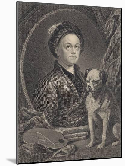 Self Portrait, Engraved by J. Mollison-William Hogarth-Mounted Giclee Print