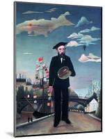 Self Portrait, from L'Ile Saint-Louis, 1890-Henri Rousseau-Mounted Giclee Print