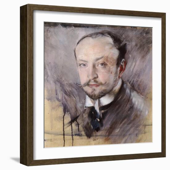 Self-Portrait, Front View-Giovanni Boldini-Framed Giclee Print