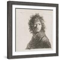 Self-Portrait Frowning, 1630-Rembrandt Harmensz. van Rijn-Framed Giclee Print