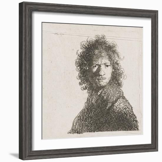 Self-Portrait Frowning, 1630-Rembrandt Harmensz. van Rijn-Framed Giclee Print