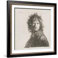 Self-Portrait Frowning, 1630-Rembrandt Harmensz. van Rijn-Framed Giclee Print