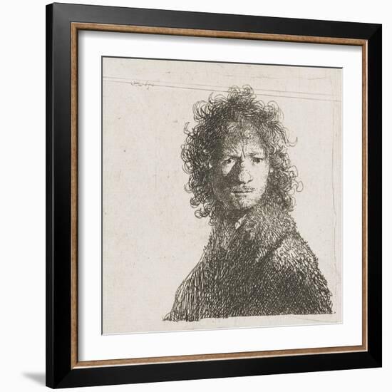 Self-Portrait Frowning, 1630-Rembrandt Harmensz. van Rijn-Framed Giclee Print