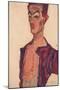 Self-Portrait, Grimacing, 1910-Egon Schiele-Mounted Giclee Print