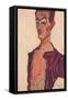 Self-Portrait, Grimacing, 1910-Egon Schiele-Framed Stretched Canvas