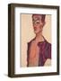 Self-Portrait, Grimacing-Egon Schiele-Framed Giclee Print