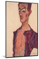 Self-Portrait, Grimacing-Egon Schiele-Mounted Giclee Print