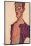 Self-Portrait, Grimacing-Egon Schiele-Mounted Giclee Print