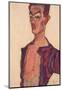 Self-Portrait, Grimacing-Egon Schiele-Mounted Art Print