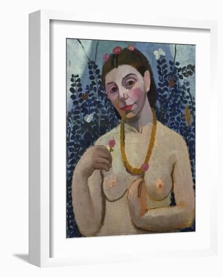 Self-Portrait (Half-Portrait, "Nude with Necklace") 1906-Paula Modersohn-Becker-Framed Giclee Print