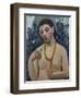 Self-Portrait (Half-Portrait, "Nude with Necklace") 1906-Paula Modersohn-Becker-Framed Giclee Print