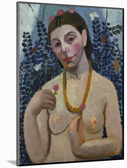 Self-Portrait (Half-Portrait, "Nude with Necklace") 1906-Paula Modersohn-Becker-Mounted Giclee Print