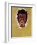 Self-Portrait (Head), 1910-Egon Schiele-Framed Giclee Print