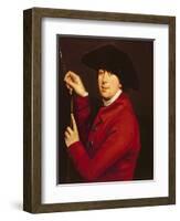 Self Portrait Holding a Mahlstick and Brush-Francis Hayman-Framed Giclee Print