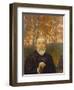 Self-Portrait in a Birch Grove-Hans Thoma-Framed Giclee Print