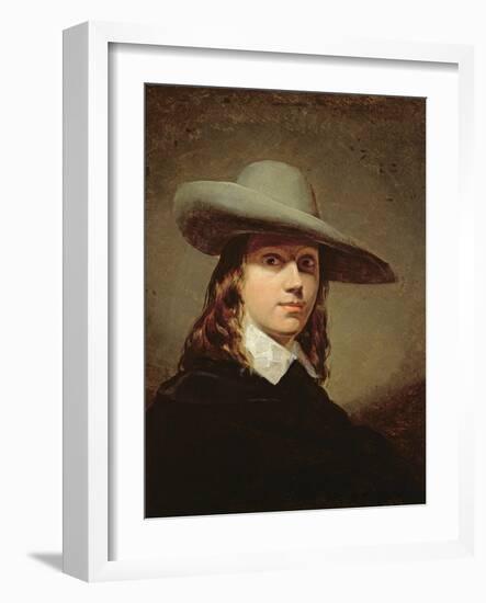 Self-Portrait in a Broad-Brimmed Hat, 1848-Anthony Frederick Augustus Sandys-Framed Giclee Print