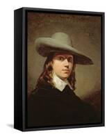 Self-Portrait in a Broad-Brimmed Hat, 1848-Anthony Frederick Augustus Sandys-Framed Stretched Canvas