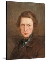 Self Portrait in a Brown Coat, C. 1844-Ford Madox Brown-Stretched Canvas
