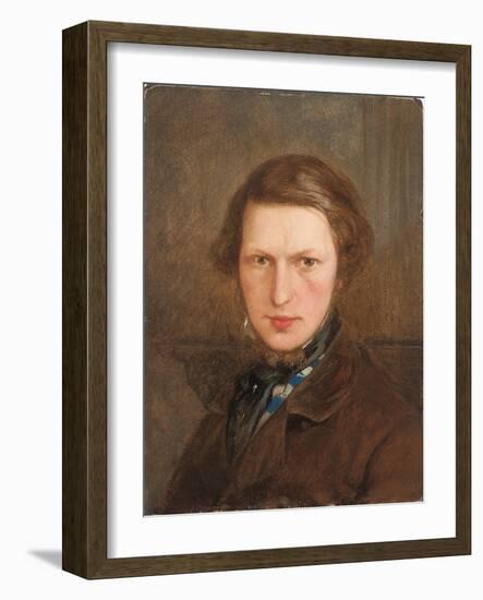 Self Portrait in a Brown Coat, C. 1844-Ford Madox Brown-Framed Giclee Print