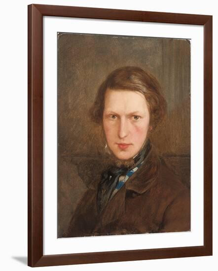 Self Portrait in a Brown Coat, C. 1844-Ford Madox Brown-Framed Giclee Print