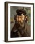 Self Portrait in a Casquette, C. 1873-75-Paul Cézanne-Framed Giclee Print