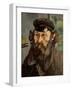 Self Portrait in a Casquette, C. 1873-75-Paul Cézanne-Framed Giclee Print