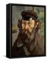 Self Portrait in a Casquette, C. 1873-75-Paul Cézanne-Framed Stretched Canvas