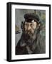 Self-Portrait in a Casquette-Paul Cézanne-Framed Art Print