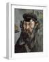 Self-Portrait in a Casquette-Paul Cézanne-Framed Art Print