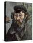 Self-Portrait in a Casquette-Paul Cézanne-Stretched Canvas