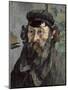 Self-Portrait in a Casquette-Paul Cézanne-Mounted Art Print