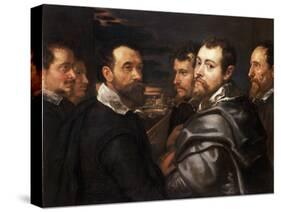 Self-Portrait in a Circle of Friends from Mantua Par Rubens, Pieter Paul (1577-1640), Ca 1604 - Oil-Peter Paul Rubens-Stretched Canvas