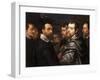 Self-Portrait in a Circle of Friends from Mantua Par Rubens, Pieter Paul (1577-1640), Ca 1604 - Oil-Peter Paul Rubens-Framed Giclee Print