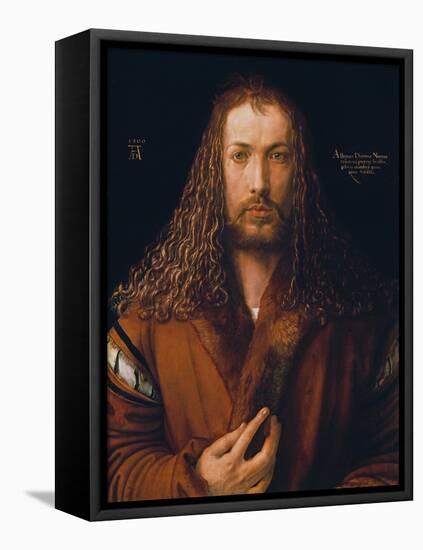 Self Portrait in a Fur-Trimmed Coat, 1500-Albrecht Dürer-Framed Stretched Canvas
