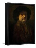 Self Portrait in a Furcoat with Goldchain and Earring, 1655-Rembrandt van Rijn-Framed Stretched Canvas