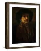 Self Portrait in a Furcoat with Goldchain and Earring, 1655-Rembrandt van Rijn-Framed Giclee Print