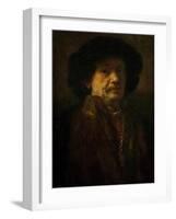 Self Portrait in a Furcoat with Goldchain and Earring, 1655-Rembrandt van Rijn-Framed Giclee Print