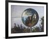 Self portrait in a glass ball, 1918-Axel Hjalmar Ender-Framed Giclee Print