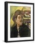 Self Portrait in a Hat-Paul Gauguin-Framed Art Print