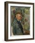 Self-Portrait in a Hat-Paul Cézanne-Framed Giclee Print