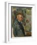 Self-Portrait in a Hat-Paul Cézanne-Framed Giclee Print