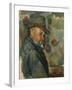 Self-Portrait in a Hat-Paul Cézanne-Framed Giclee Print