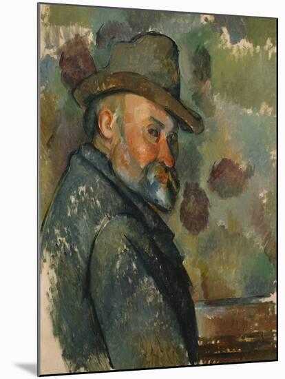 Self-Portrait in a Hat-Paul Cézanne-Mounted Giclee Print