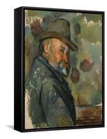 Self-Portrait in a Hat-Paul Cézanne-Framed Stretched Canvas